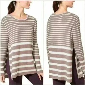 Athleta Women’s Kennewick Side Slit Striped Sweater XXS